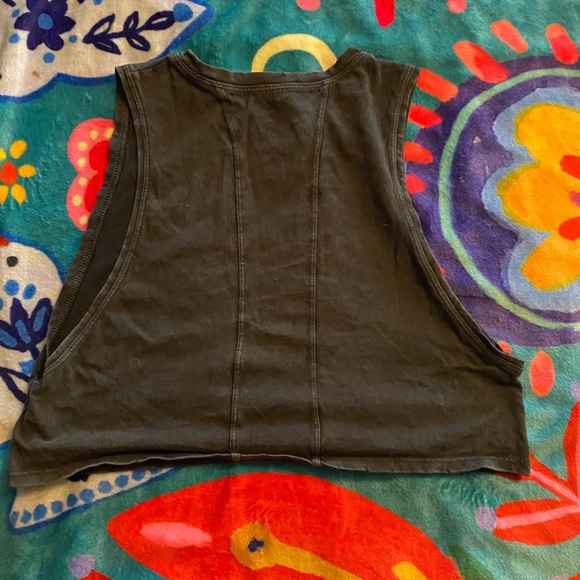 Aerie Gray Crop Muscle Tee Sleeveless - Picture 3 of 3